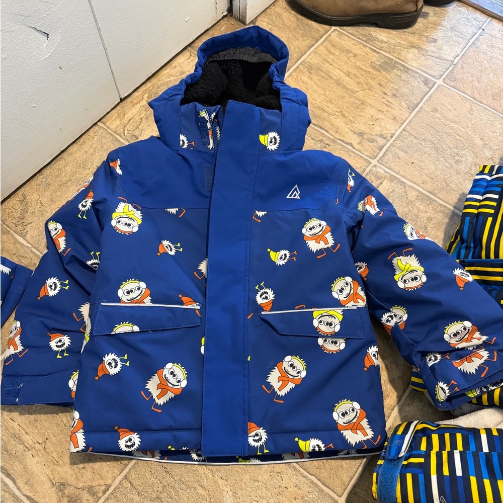 Kids Blue Patterned Jacket